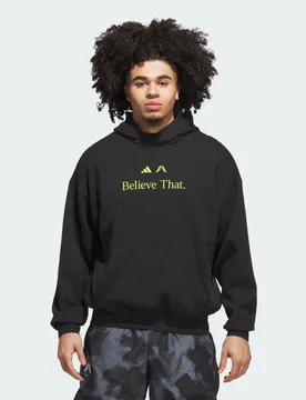 Felpa con cappuccio Anthony Edwards Believe That 2XL Black / Preloved Lime - Adidas - FashionsVida