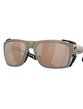 King Tide 8 Polarized Sunglasses Matte Sand Copper Silver Mirror 580G/CAT3 Men - Costa - FashionsVida