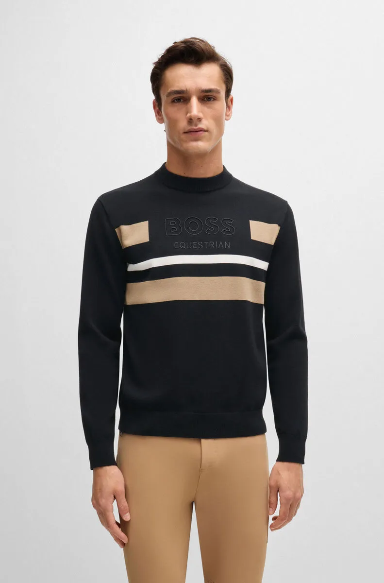 Equestrian Herren Pullover BRAD black XL - BOSS - FashionsVida