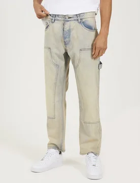 Loose Fit Mens Carpenter Style Denim Jeans - Brave soul - FashionsVida