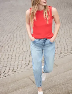 Street One Barrel Leg Jeans im Loose Fit female Blau