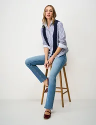 Relaxed Fit Pure Cotton Shirt Navy Mix female
