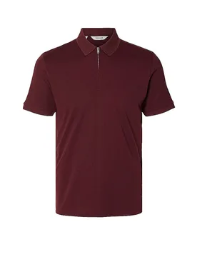 Polo SLMFAVE rouge foncé S - Selected - FashionsVida