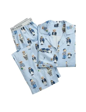 Polo Ensemble de pyjama imprimé à rayures en coton - Ralph Lauren - FashionsVida