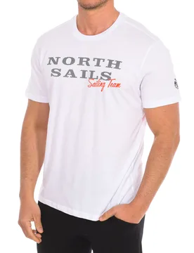 Mens Short Sleeve T-Shirt 9024030 Man - White - Size Large - North Sails - FashionsVida