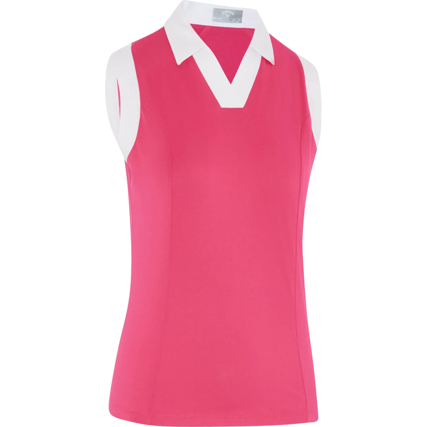 Polo Colorblock, ärmellos, pink/weiss m - Callaway - FashionsVida