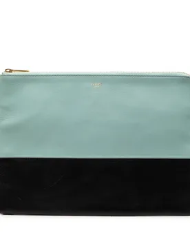 Bicolor Lambskin Solo Clutch - Celine - FashionsVida