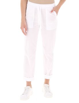 DEHA Pantalone in cotone BIANCO M