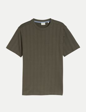 Strukturiertes T-Shirt Braun XXL