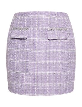 Faina Falda lavanda / blanco lana
