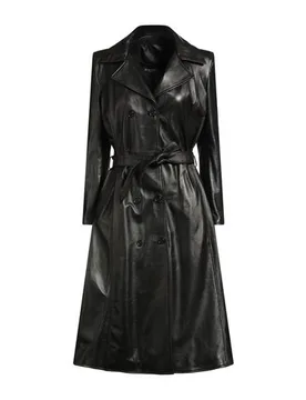 Abrigo Mujer Negro L Mujer - STREET LEATHERS - FashionsVida