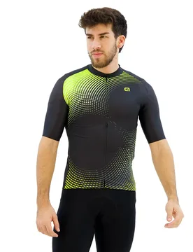 Maglia A Maniche Corte Pragma Optical Fluo Yellow - Ale - FashionsVida