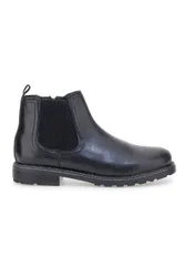 Chelsea boots neri con zip e inserti elastici LK02 44