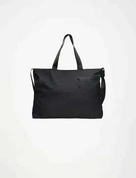 Dash Messenger Tote Bag nera in tessuto impermeabile con tasca frontale - Rains - FashionsVida