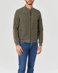 Bomber verde militare in tessuto di misto cotone