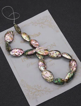 Irregular Oval Natural Baby Abalone Shell Straight-Hole Loose Bead Exquisite Handmade Necklace Bracelet Jewelry Material 1Strand - Aliexpress - FashionsVida