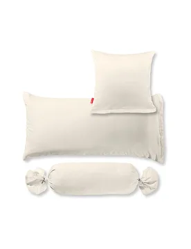 Satin Kissenbezug Royal Uni 2er 40x80cm Creme creme baby - Fleuresse - FashionsVida