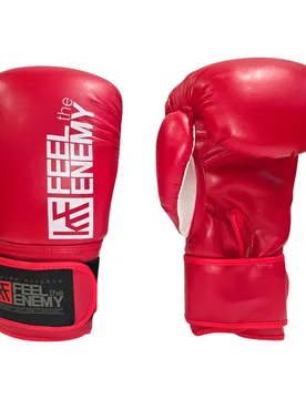 Gants D´entraînement Red / White 14oz - Krf Feel The Enemy - FashionsVida