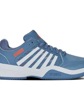 Court Express 2 Clay Shoes Infinity / White / Scarlet Ibis UK 6.5 - K-swiss - FashionsVida