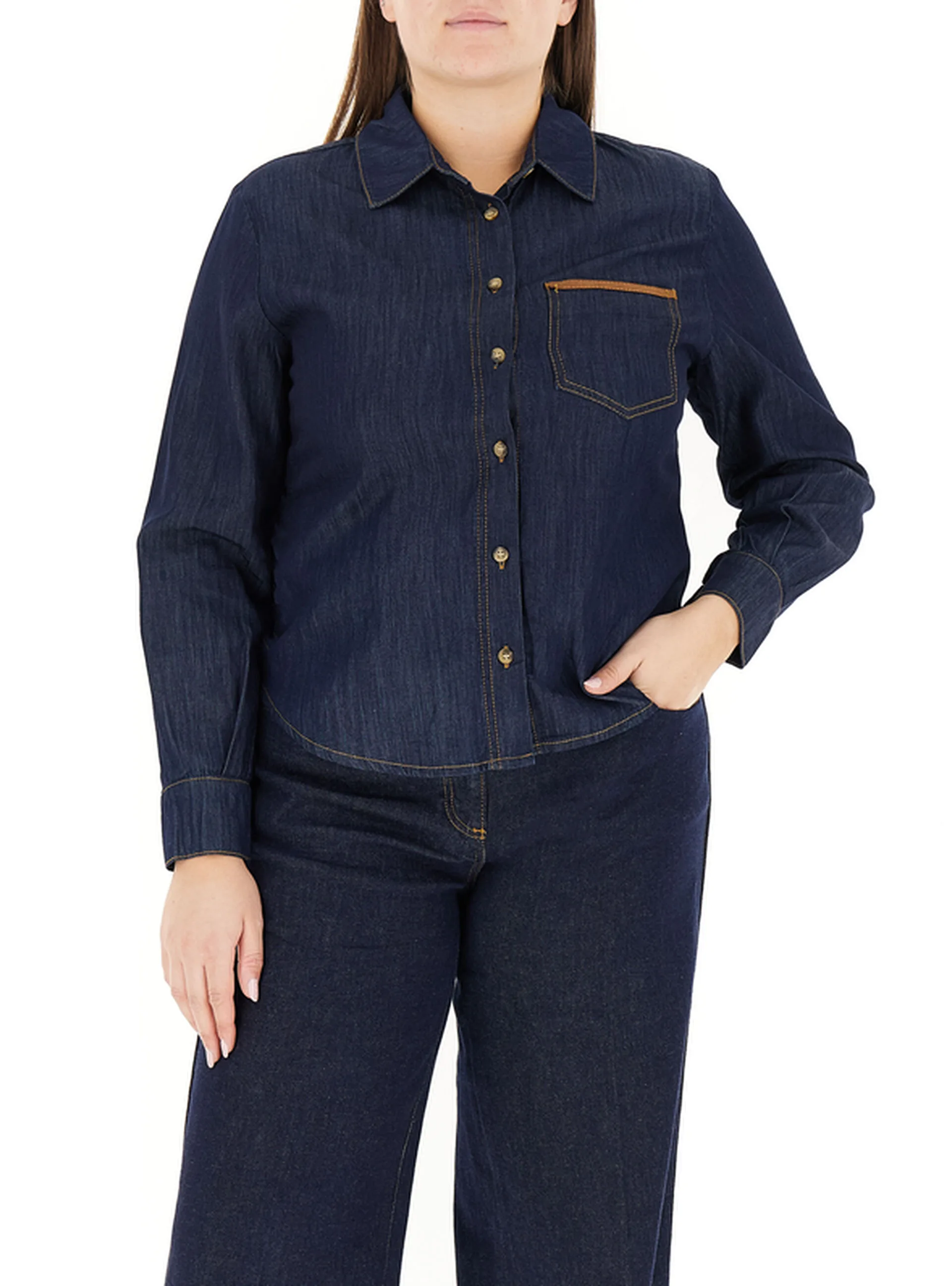 Camicia in jeans BLU NOTTE 19 - PERSONA by MARINA RINALDI - FashionsVida