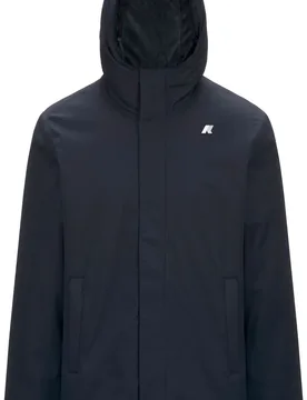 Veste en twill imperméable et coupe-vent - Jacko Twill Marmotta Blue D Blue A - Taille S - Navy - K-way - FashionsVida
