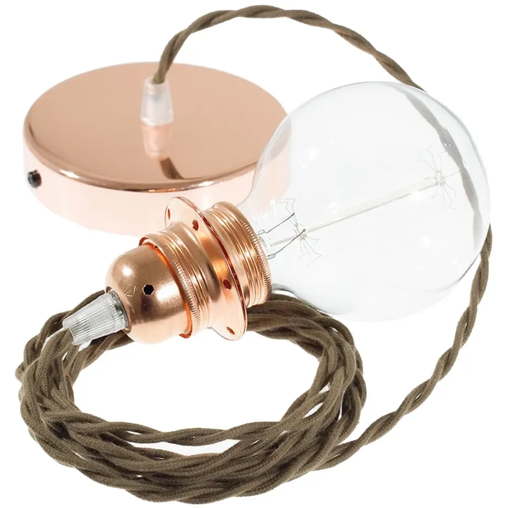 Cables Lampe Suspendue Pendel Pour Abat-jour Tc13 50 Cm Brown / Copper One Size - Creative - FashionsVida