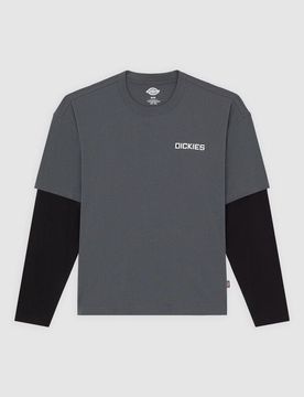 Langarmshirt - PAYSON 2FER TEE - S bis XXL - für Männer - Größe L - schwarz - Männer - male