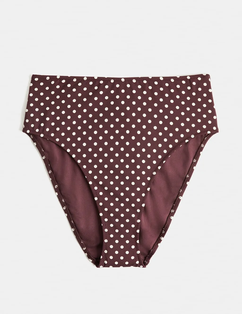 Print High Waisted Bikini Bottom Dark Brown Mix female - M&S - FashionsVida