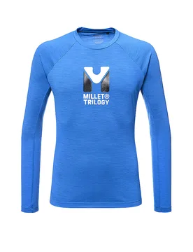 T-shirt de sport Trilogy Wool bleu M - Millet - FashionsVida