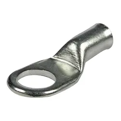 Round Terminal 25 Units Silver 6.35 mm unisex