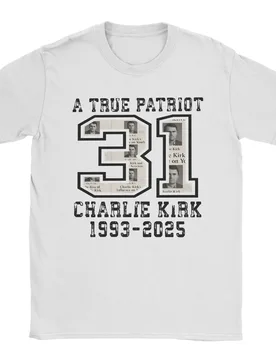 RIP Charlie Kirk A True Patriot T-Shirt for Men Cool Cotton Tee Shirt Crewneck Short Sleeve T Shirt Gift Idea Clothes - Aliexpress - FashionsVida