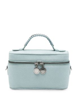 Mini Diamond-Cut Chain Crossbody Bag with Top Handle, Zip Closure & Logo Charm