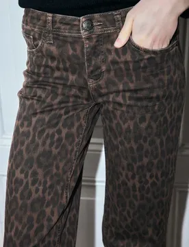 Street One Wide Leg Leo Jeans female Braun