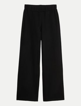 Strickhose mit elastischem Bund Schwarz S