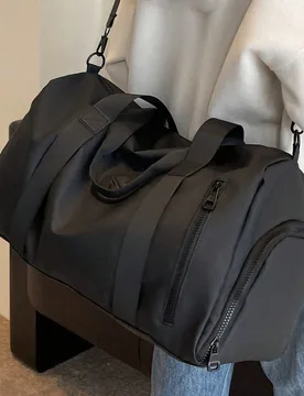 Bolsa de viaje clásica y popular de gran capacidad, bolsa de gimnasio, bolsa para hombres, bolsa multifuncional con correa de hombro ajustable y band - Shein - FashionsVida