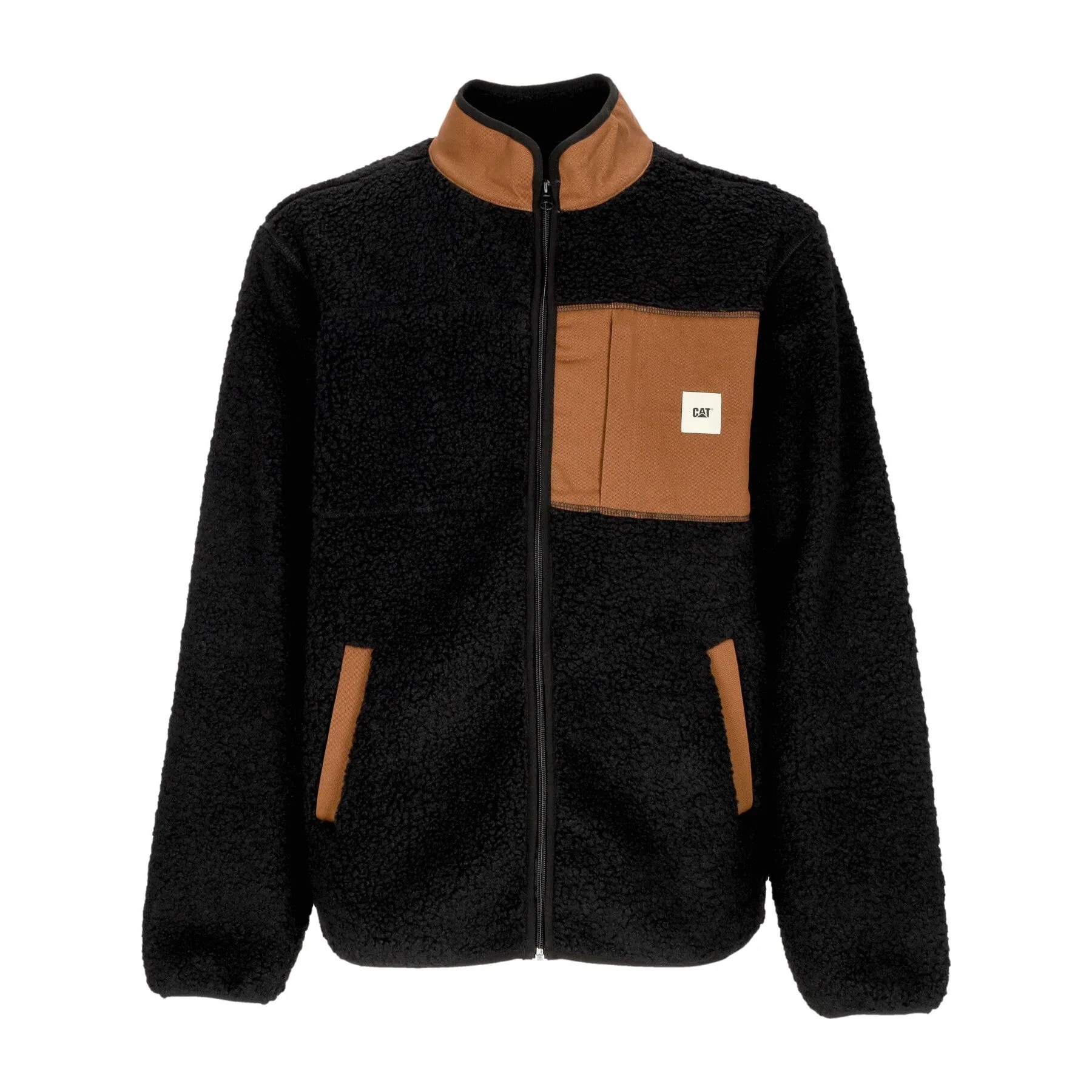 Orsetto Uomo Full Zip Sherpa Black - Caterpillar - FashionsVida