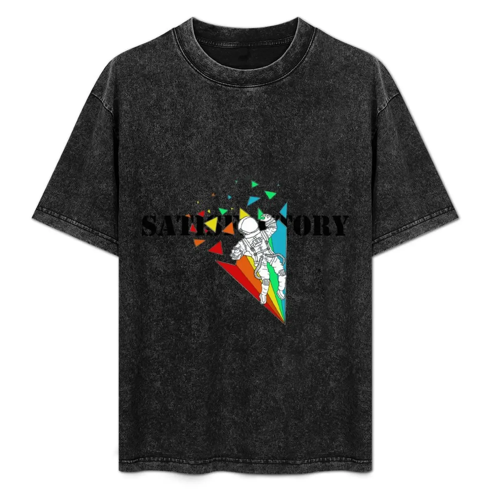 SATISFACTORY Rainbow Black T-Shirt Casual Basic Short Sleeve T-Shirt - Aliexpress - FashionsVida
