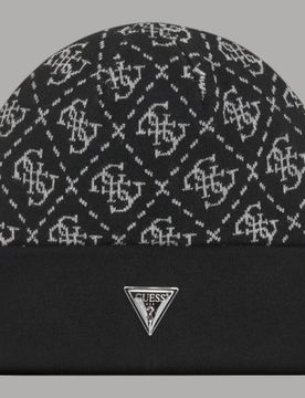 Berretto nero con logo 4G in misto seta M5BZ18 Z0442 FJAJ