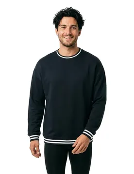 Sweat-shirt College Sweat Crew Navy / White XL Homme