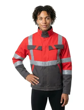 Veste Safe Light 15909 Hi-Vis Red / Dark Anthracite XL