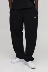 Herren Essential Weite Herren Script Jogginghose Black Größe 3XL