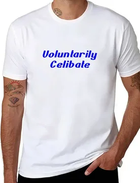 Voluntarily Celibate (blue text) T-Shirt t shirts for man cotton funny t shirts designer T-Shirt - Aliexpress - FashionsVida