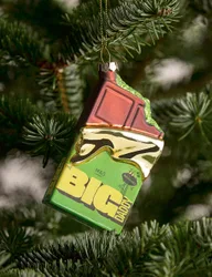 Glass Big Daddy Pistachio Bar Ornament Green Mix
