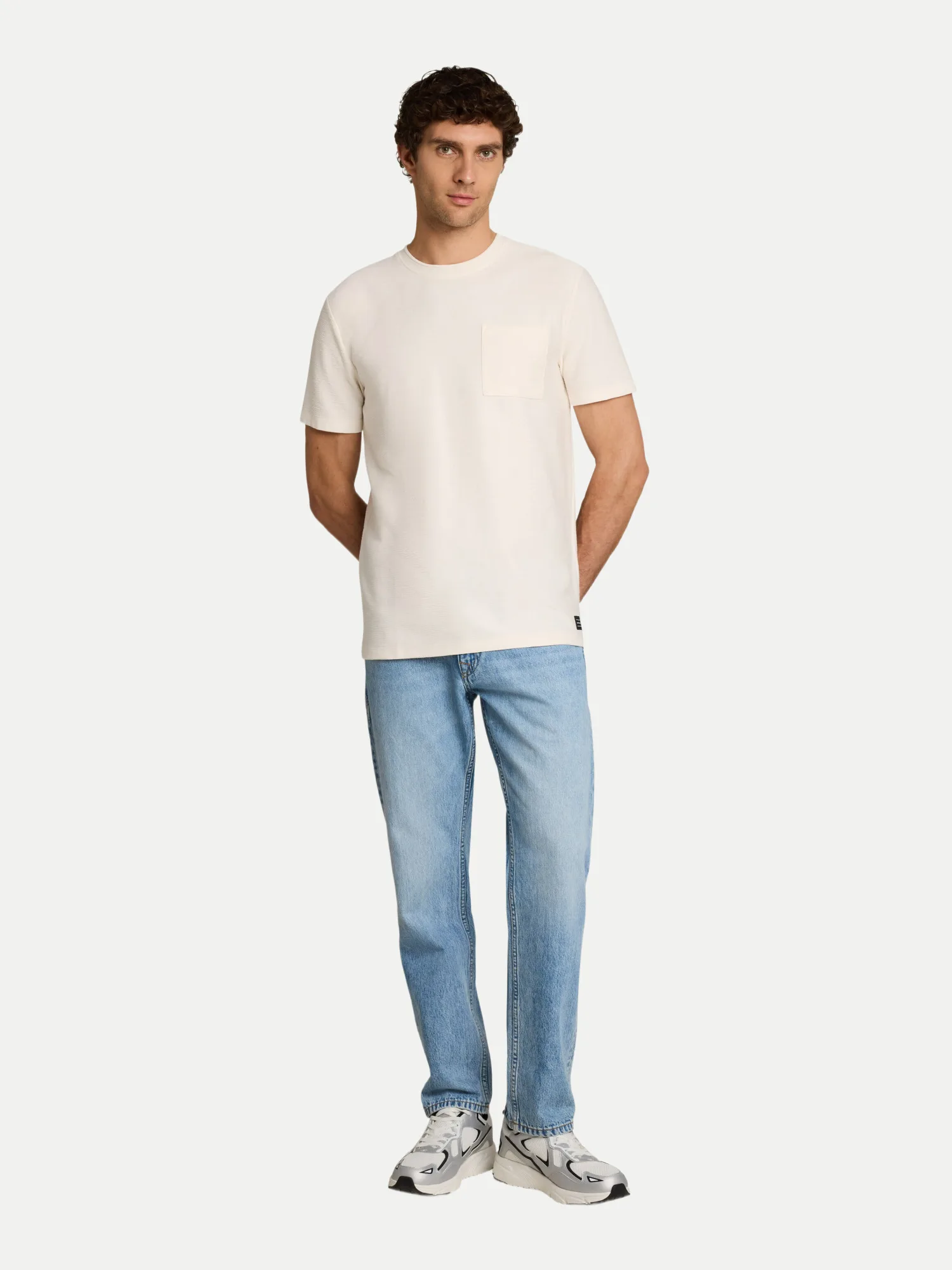 T-Shirt mit Brusttasche Weiß L - Tom Tailor Denim - FashionsVida