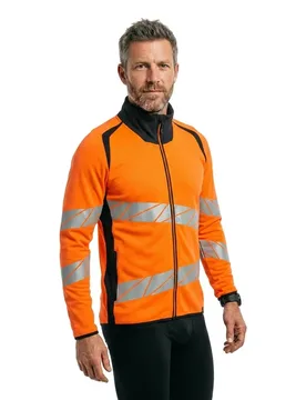 Sweat-shirt à Zip Accelerate Safe 19184 Hi-Vis Orange / Dark Navy S - MASCOT - FashionsVida