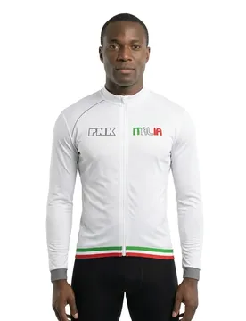Maglia A Maniche Lunghe Italia White