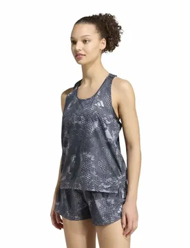 Maglietta Senza Maniche Adi365 Running Animal Print Iconic Slate / Aurora Onix / Night Grey XL - Adidas - FashionsVida