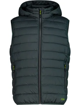 Man vest snaps hood chaleco outdoor hombre Verde (52) - CMP - FashionsVida