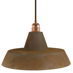 Cables Suspension Luminaire Textile Industrial Ceramics 1.2 M Rust / White One Size