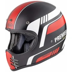 Casco Moto Integrale Vintage MX BL92 BM Nero Rosso O taglia S